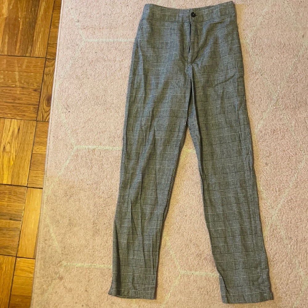 Brandy Melville high waisted plaid pants